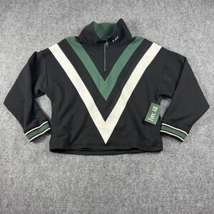 Fore All Billie Sweatshirt Womens XL Black 1/4 Zip Fleece Golf Suie